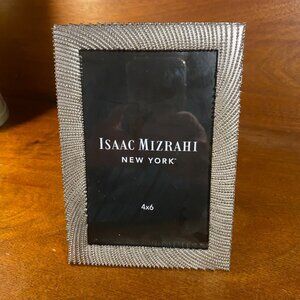 Isaac Mizrahi New York 4x6 Silver-Tone Metal Frame With Textured Design For Phot